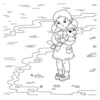 page de livre de coloriage pour les enfants. personnage de style dessin animé. illustration vectorielle isolée sur fond blanc. vecteur