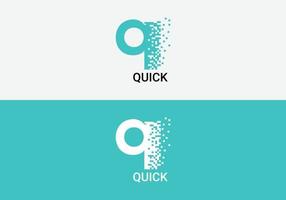 création de logo de lettre moderne initiale q abstrait rapide vecteur