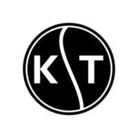 kt lettre logo design.kt créatif initial kt lettre logo design. concept de logo de lettre initiales créatives kt. conception de lettre kt. vecteur