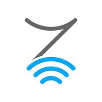 logo wifi initial z vecteur