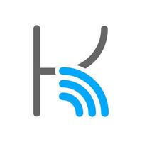 logo wifi initial k vecteur