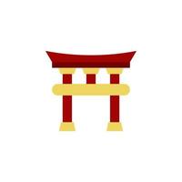 vecteur chinois de temple pour la présentation de l'icône du symbole du site Web