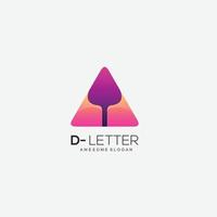 triangle épinette design vector logo gradient couleur icône