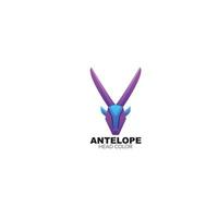 icône de conception de modèle coloré logo antilope vecteur