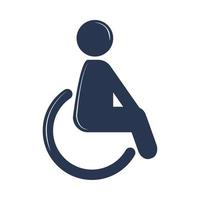 signe de la figure handicapée vecteur