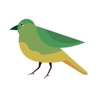 animal oiseau vert vecteur