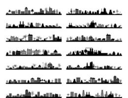 collection de paysages urbains. une illustration vectorielle vecteur