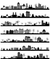 collection de paysages urbains. une illustration vectorielle vecteur