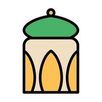 ramadan arabe célébration islamique jeu d'icônes illustration vectorielle ton icône de couleur vecteur