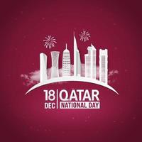 illustration vectorielle du 18 décembre fête nationale du qatar vecteur