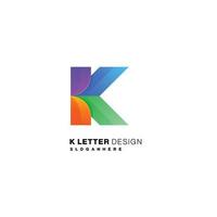 lettre k design logo dégradé illustration colorée vecteur