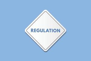 bouton de texte de règlement. règlements signe icône étiquette autocollant web boutons vecteur