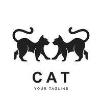 vecteur de logo de chat avec modèle de slogan