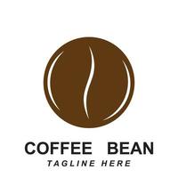 vecteur de logo de grain de café avec modèle de slogan