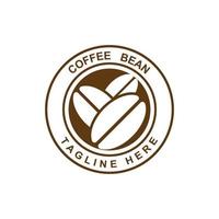 vecteur de logo de grain de café avec modèle de slogan