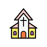 modèle de vecteur d'icône d'église