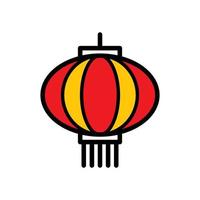 modèle de vecteur de conception d'icône de lanternes chinoises