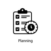 icône de style business et finance de contour vectoriel de planification. eps 10