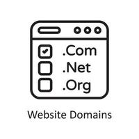 les domaines de site Web décrivent l'illustration de conception d'icône. symbole d'hébergement web et de services cloud sur fond blanc fichier eps 10 vecteur