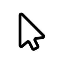 ligne d'icône de curseur de souris isolée sur fond blanc. icône noire plate mince sur le style de contour moderne. symbole linéaire et trait modifiable. illustration vectorielle de trait parfait simple et pixel. vecteur