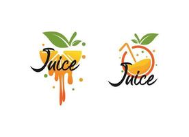 logo de jus de fruits frais vecteur