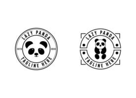 modèle vectoriel de conception de logo de silhouette d'ours panda.