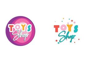 logo créatif de magasin de jouets vecteur
