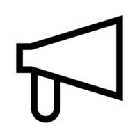ligne d'icône de haut-parleur isolée sur fond blanc. icône noire plate mince sur le style de contour moderne. symbole linéaire et trait modifiable. illustration vectorielle de trait parfait simple et pixel. vecteur
