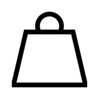 ligne d'icône de poids isolée sur fond blanc. icône noire plate mince sur le style de contour moderne. symbole linéaire et trait modifiable. illustration vectorielle de trait parfait simple et pixel. vecteur