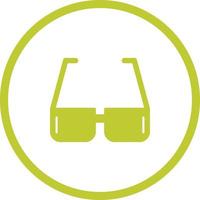 icône de glyphe de vecteur de lunettes de soleil uniques