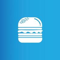 création de logo icône hamburger avec fond dégradé bleu vecteur