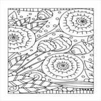 page de coloriage de mandala floral. illustration vectorielle de fleur vecteur