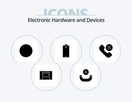 dispositifs glyphe icône pack 5 conception d'icônes. éliminer. portable. Wifi. prendre contact. énergie vecteur