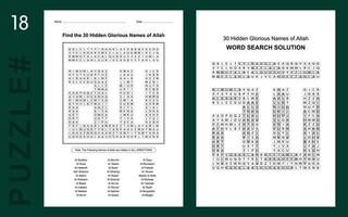 nomdieuasmaularabicreligionpuzzle de motséducatifmots croisésanglaisactivitéfiche enfantscasse-têtequiztâche de recherchedéfi d'activitéfeuille de travail vecteur