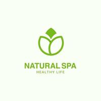 vecteur de conception de logo de spa naturel gratuit