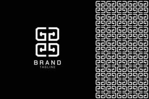 lettre gd logo design modèle de logo pattren vecteur