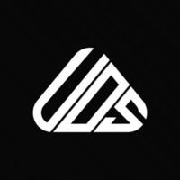 conception créative du logo de lettre uos avec graphique vectoriel, logo uos simple et moderne. vecteur