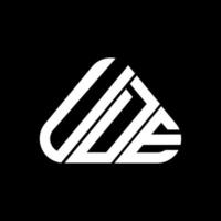 conception créative du logo de lettre ude avec graphique vectoriel, logo ude simple et moderne. vecteur