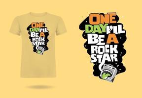 un jour je serai un design de t-shirt vecteur rockstar