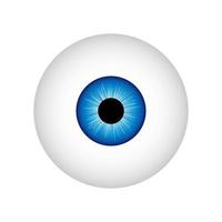 globe oculaire humain. oeil bleu. illustration vectorielle. vecteur