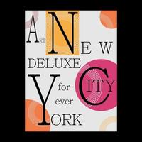 conception de typographie de texte de vecteur new york