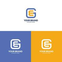 création de logo de lettre ge. lettres modernes créatives ge vecteur icône logo