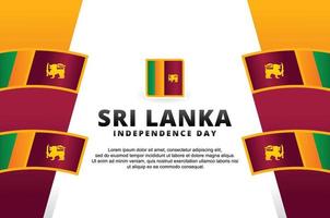 conception de la fête de l'indépendance du sri lanka vecteur