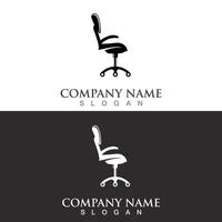 chaise meubles logo image design créatif vecteur moderne