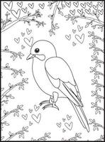 coloriages d'oiseaux pour les enfants vecteur