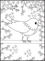 coloriages d'oiseaux pour les enfants vecteur