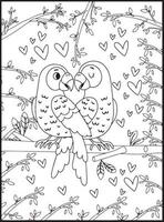 coloriages d'oiseaux pour les enfants vecteur