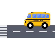 illustration d'autobus scolaire. style de dessin animé mignon pour les enfants. format de fichier modifiable. vecteur