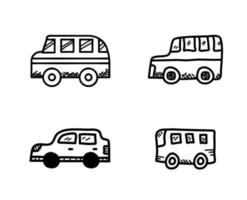 icône d'autobus scolaire. style de dessin animé mignon pour les enfants. format de fichier modifiable. vecteur