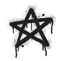 icône étoile graffiti peinte à la bombe isolée sur fond blanc. illustration vectorielle. vecteur